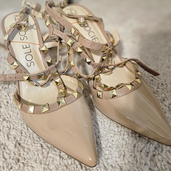 Nude Pointy Pumps SOLE SOCIETY - Picture 4 of 5